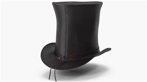 Leather Top Hat Black v 4 3D - TurboSquid 1822864