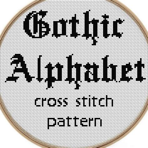 Old Gothic Cross Stitch Alphabet Pattern. ABC Cross Stitch - Etsy