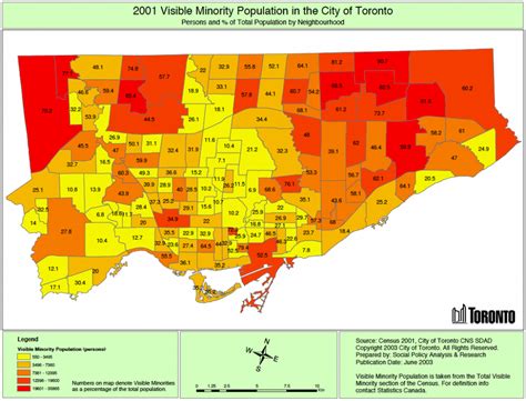 Toronto Map: Ethnic Populations In Toronto’s Four Community Councils – UReach Toronto