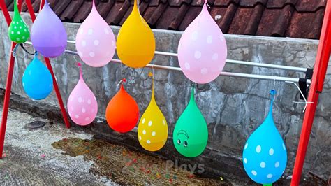 Pecah Balon Warna Warni Dan WaterBeeds - YouTube