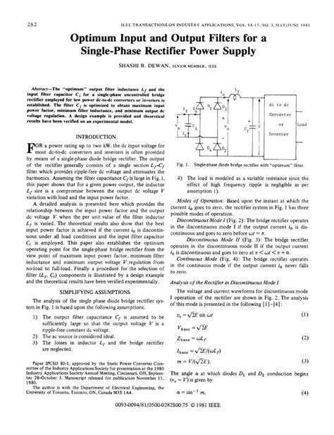 (PDF) Articol - Dewan - Rectifier Filter Design.pdf - DOKUMEN.TIPS