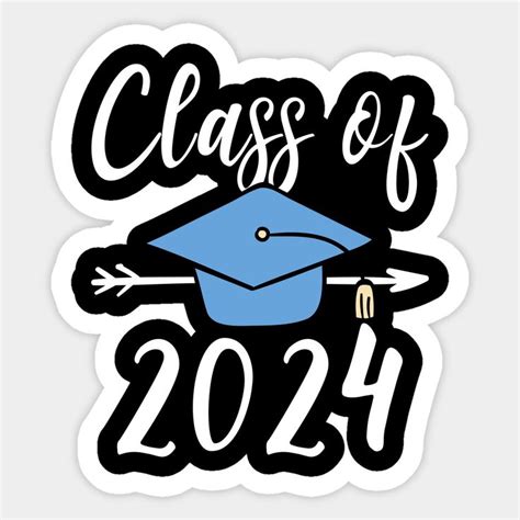 Class Of 2024 Senior Graduation Sticker | Class-of-2024 | Graduation stickers, Graduation images ...