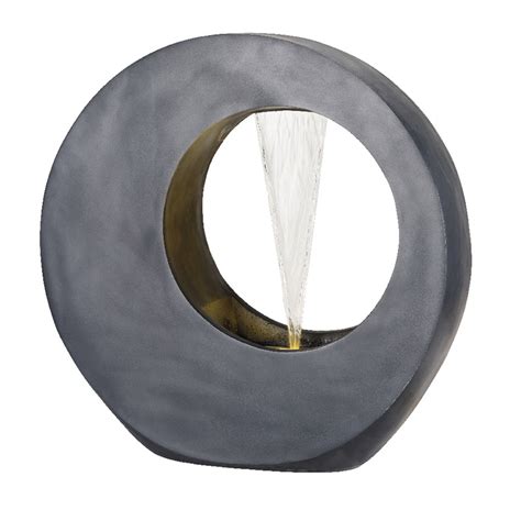 Lumineo Circular Fountain Water Feature, Anthracite Large