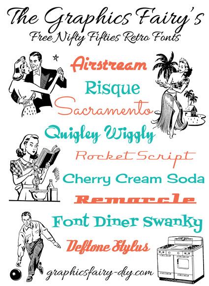 Fun and Free 50s Fonts! - The Graphics Fairy