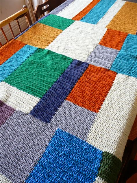 thrift. nest. sew.: patchwork crochet blanket