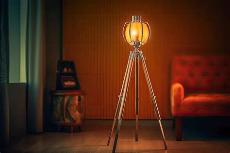 Premium AI Image | Closeup of a modern standing lamp Interior design or decoration