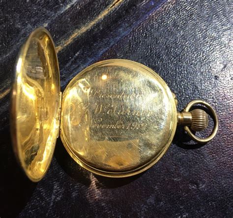 Swiss pocket watch, 18K gold case – Moorabool Antique Galleries