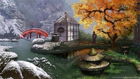 Japan Art Desktop Wallpapers - Wallpaper Cave