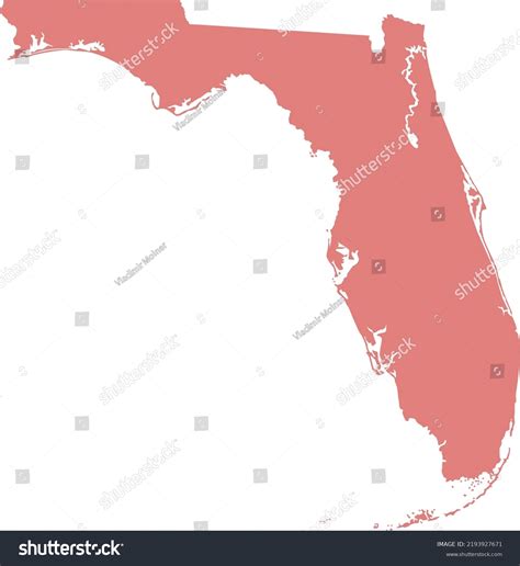 Vector Illustration Florida Map Stock Vector (Royalty Free) 2193927671 | Shutterstock