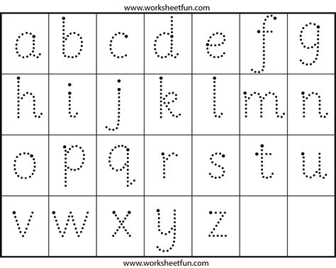 Lowercase Letter Tracing Worksheet