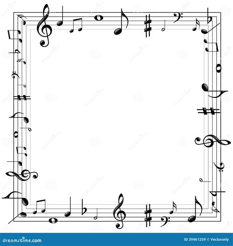 Music Notes Border Stock Vector - Image: 39461259