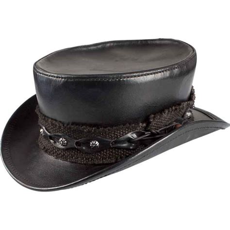 Leather Top Hat