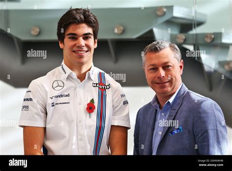 (L to R): Lance Stroll (CDN) Williams with Francois Dumontier, Montreal Circuit Promoter. 03.11. ...