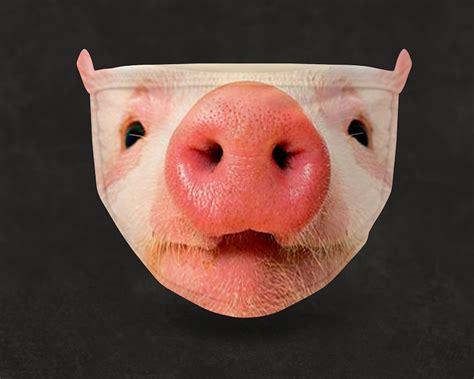 Pig Snout Face Mask Sublimation Face Mask with Mouth and | Etsy