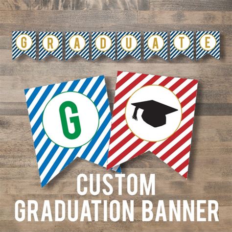 custom GRADUATION banner diy printable by simplypchee on Etsy