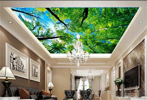 Aliexpress.com : Buy ceilings customize 3d ceiling murals wallpaper Dream Forest photo wall ...