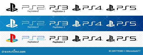 Playstation Logo Glow On Blue Background Around 3D Console Joystick Button Symbol Editorial ...