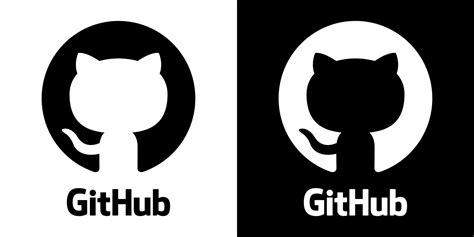 GitHub Logo, Git Hub Icon With Text On White and Black Background 17119660 Vector Art at Vecteezy