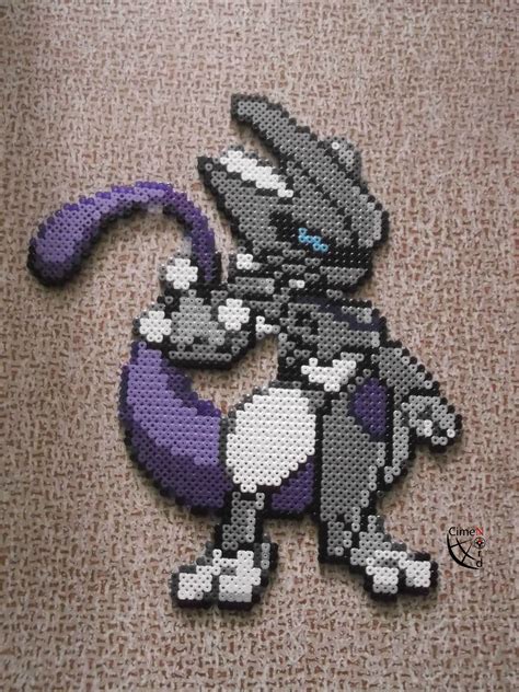 Armored Mewtwo perler beads by Cimenord on DeviantArt