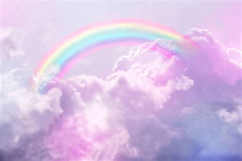 Pink Rainbow Clouds Background Desktop Wallpaper Pc Wallpaper | The Best Porn Website