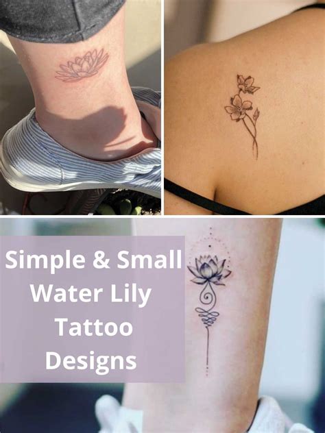 71 Simple Water Lily Tattoo Designs & Meanings - Tattoo Glee