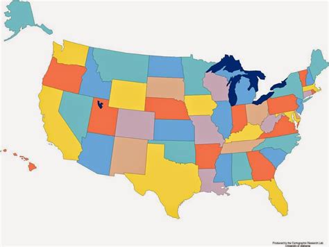 Printable Map of USA