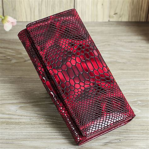 Women's Genuine Leather Bifold Wallet, Stylish Checkbook Purse, Multi ID Card Case Billfold ...