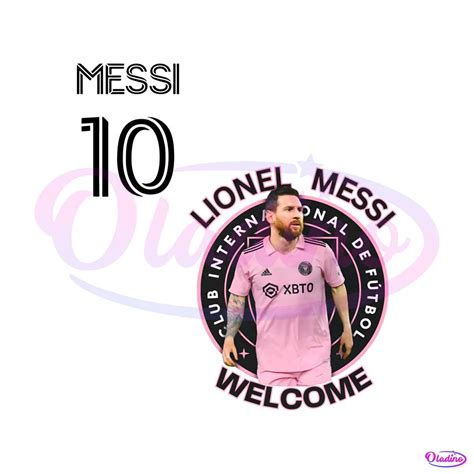 Messi Welcome To Inter Miami PNG Sublimation Download - Oladino