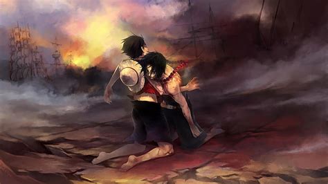 HD wallpaper: one piece, monkey d. luffy, portgas d. ace, death, brothers | Wallpaper Flare