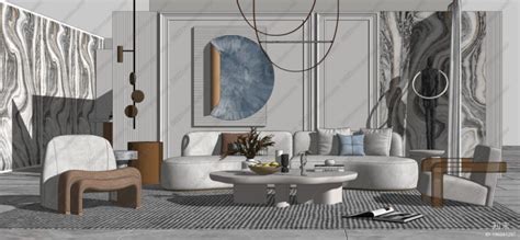 4633 Interior Livingroom Scene Sketchup Model Free Download by Kha Vi | 모델링