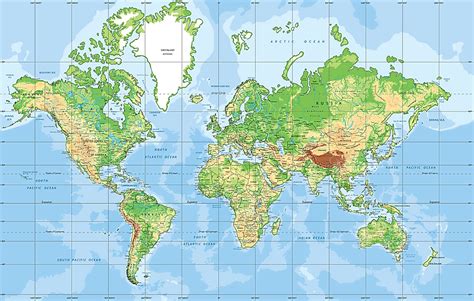 Mercator Projection Map