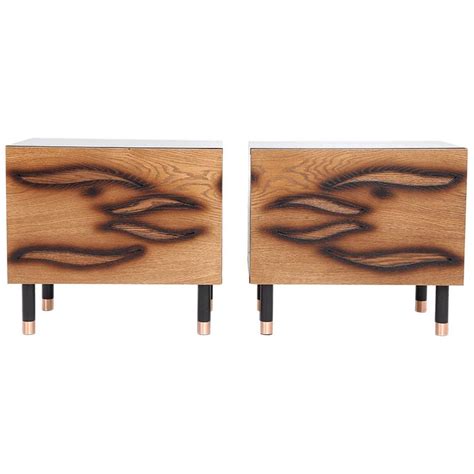 Contemporary Chic Brown Side table or Bedroom Nightstands set of 2 For Sale at 1stDibs | modern ...