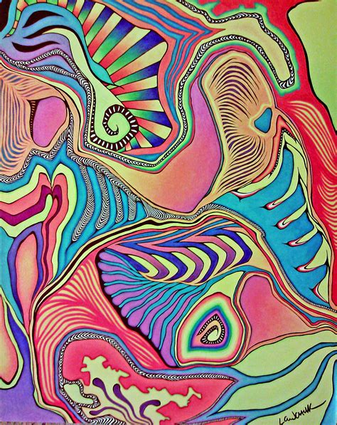 colored pencil and marker abstract drawing : Lauren Lewchuk | Abstract drawings, Abstract ...