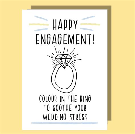 Engagement Card Funny Engagement Card Engagement Wedding | Etsy