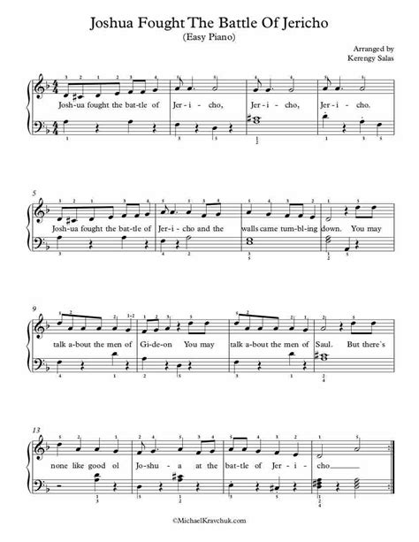 Joshua Fought The Battle Of Jericho Sheet Music