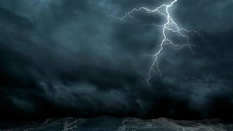 Ocean Storm Clouds Lightning