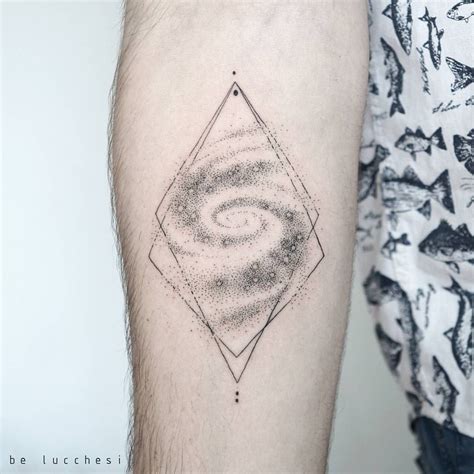 Spiral galaxy in a rhombus tattoo #tattoo #galaxytattoo Spiral Tattoos, Dna Tattoo, Geek Tattoo ...