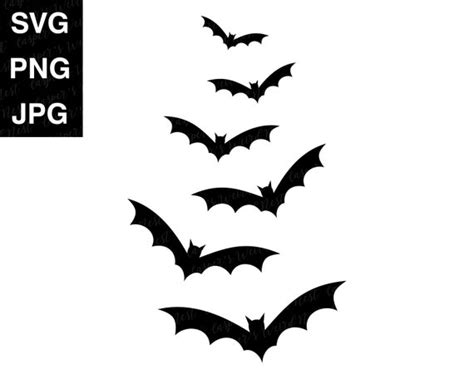 6 Halloween Bats SVG PNG JPG Digital Cut Files - Etsy Canada