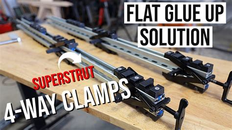 4-way Clamps For Woodworking - Get Flat Panel Glue Ups Using Superstrut ...