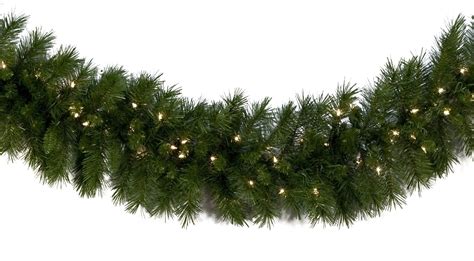 Lighted Christmas Garland - Dunhill Fir Prelit LED Christmas Garland, Warm White Lights