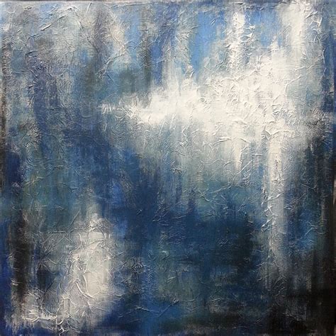 Original Contemporary Painting XLarge Canvas Art Abstract Art Blue Gray White Abstract Textured ...