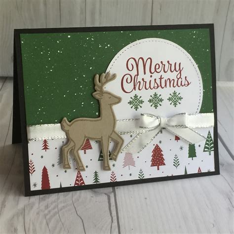 Stamped Sophisticates: Be Merry Christmas Card with Santa's deer