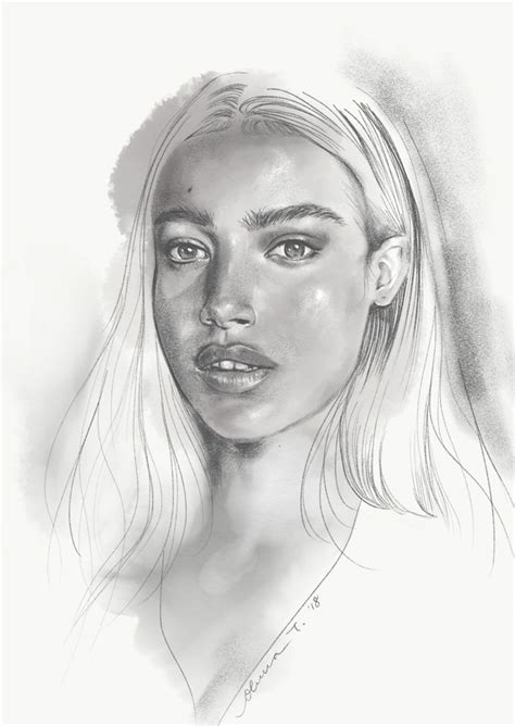 Digital Portrait Drawing on Behance