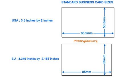 Business Card Design Dimensions - KUTRLS