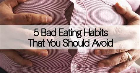 5 Eating Habits to Avoid - Healthy Holistic Living