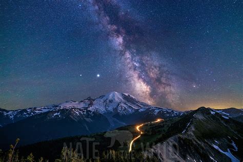 Mount Rainier Milky Way Night Sky Photography National Park - Etsy UK