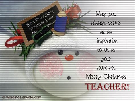 Christmas Messages for Teachers – Wordings and Messages