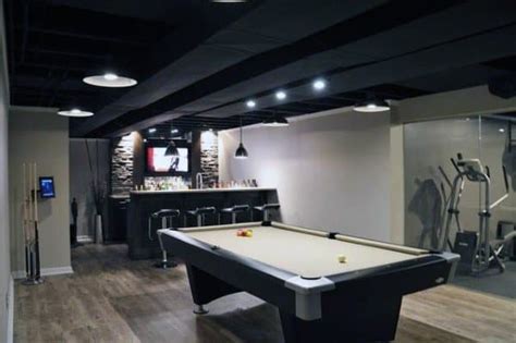 Top 60 Best Basement Ceiling Ideas - Downstairs Finishing Designs