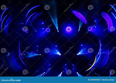 Colorful Concert Lights on Empty Stage Stock Image - Image of empty, hall: 292043405