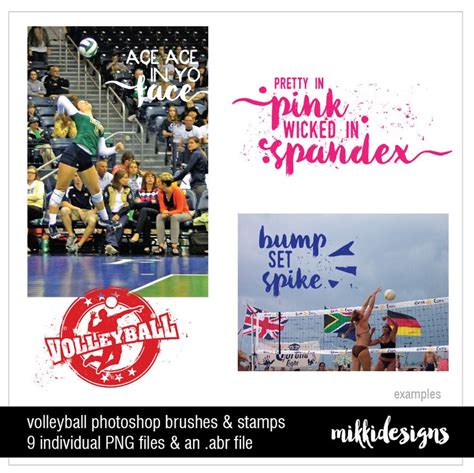 Instant Download Photoshop Brushes & Stamps Volleyball - Etsy